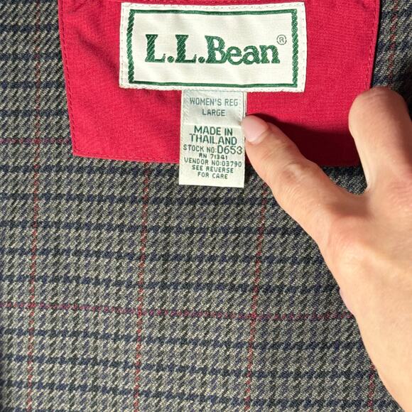 L.L. Bean Vintage Wool Lined Zip In Long Coat Removable Hood Pink Red Size Large - Picture 9 of 12